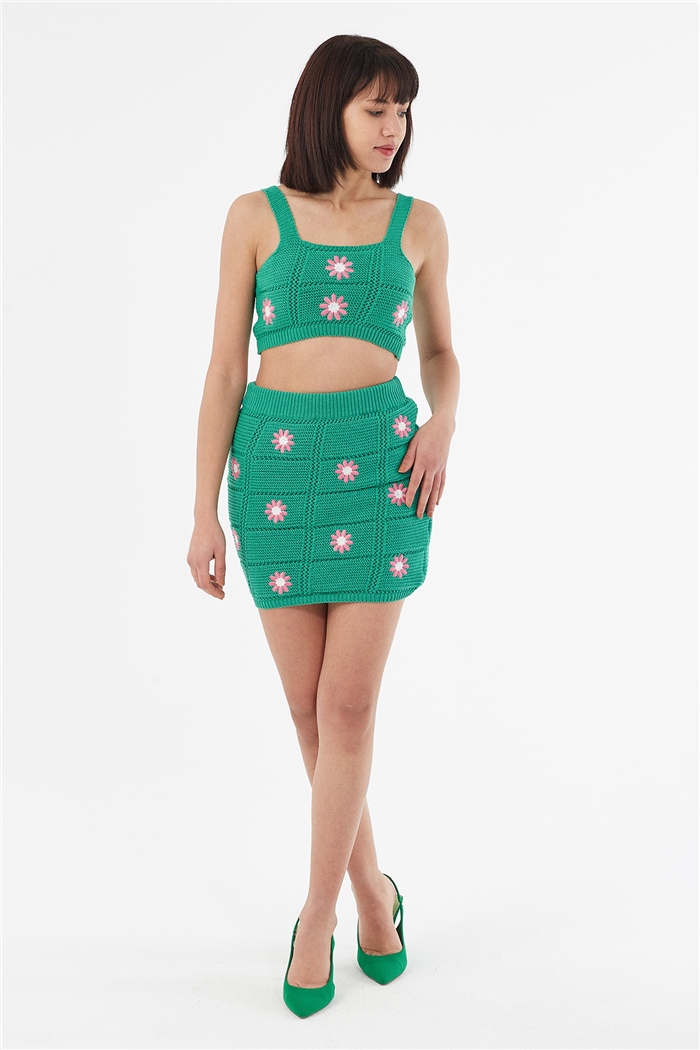 Nisan Çiçek Nakışlı Takım  BENETTON  TT3548-Z