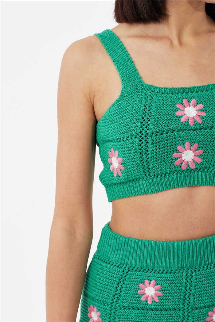 Nisan Çiçek Nakışlı Takım  BENETTON  TT3548-Z