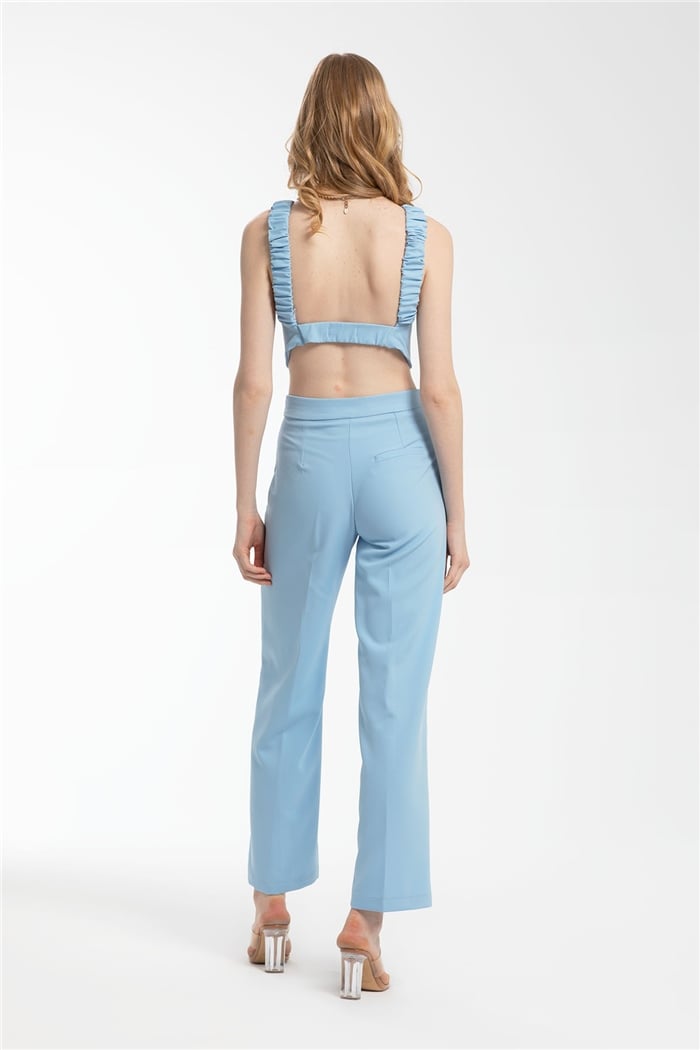 Nisan Crop Bluz  BEBE MAVİ  N21-1186
