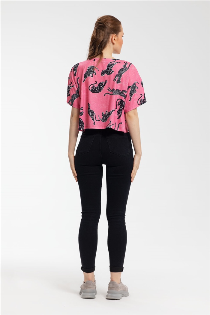 Nisan Crop Bluz  FUŞYA  N21-1117