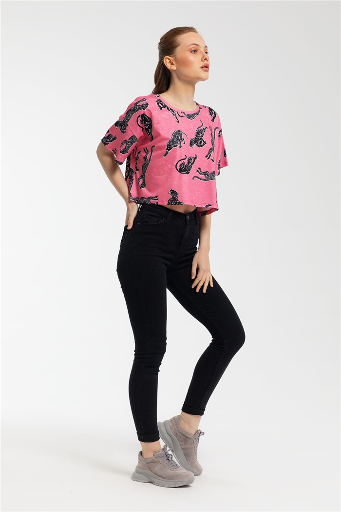 Nisan Crop Bluz  FUŞYA  N21-1117