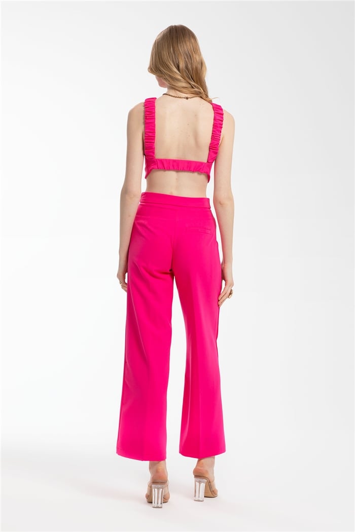 Nisan Crop Bluz  FUŞYA  N21-1186
