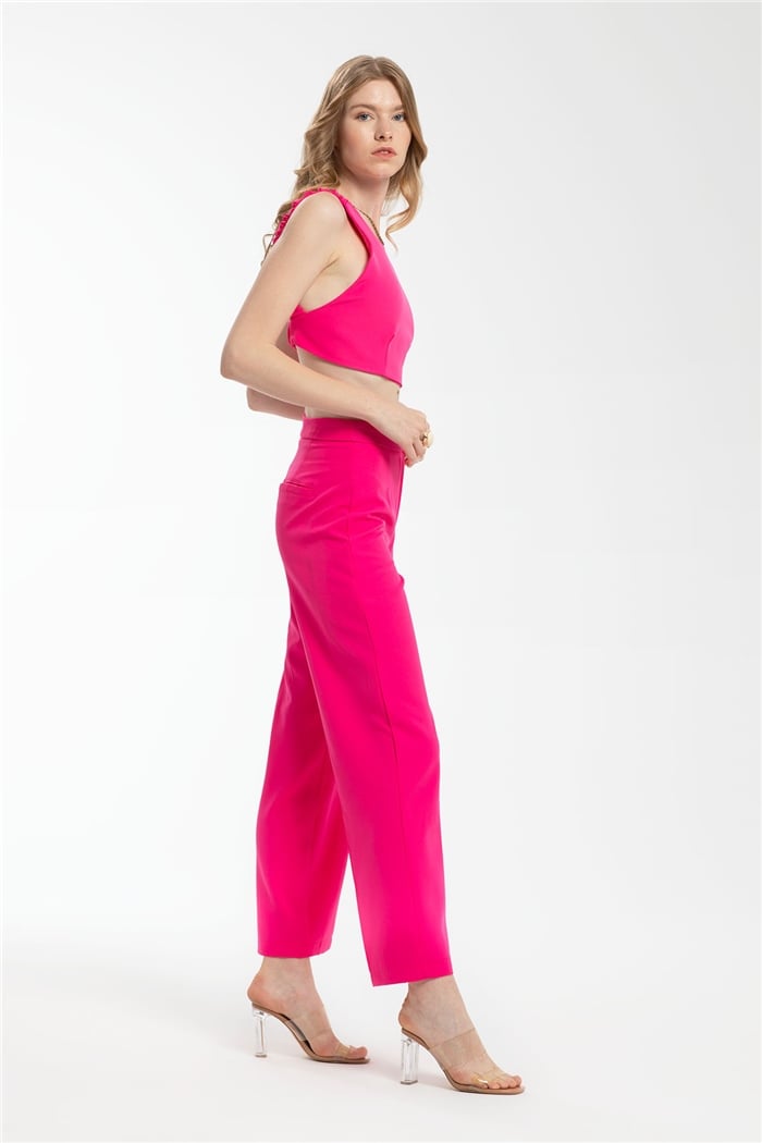 Nisan Crop Bluz  FUŞYA  N21-1186