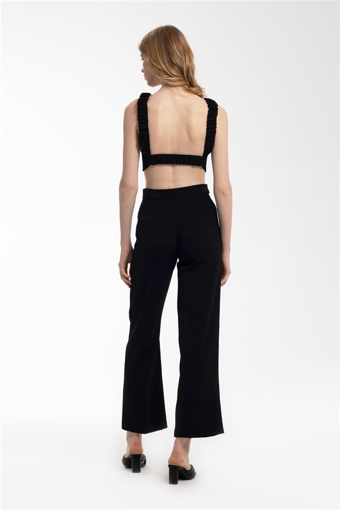 Nisan Crop Bluz  SİYAH  N21-1186