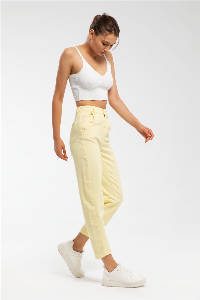 Nisan Crop Triko Atlet  BEYAZ  TT3141-Z