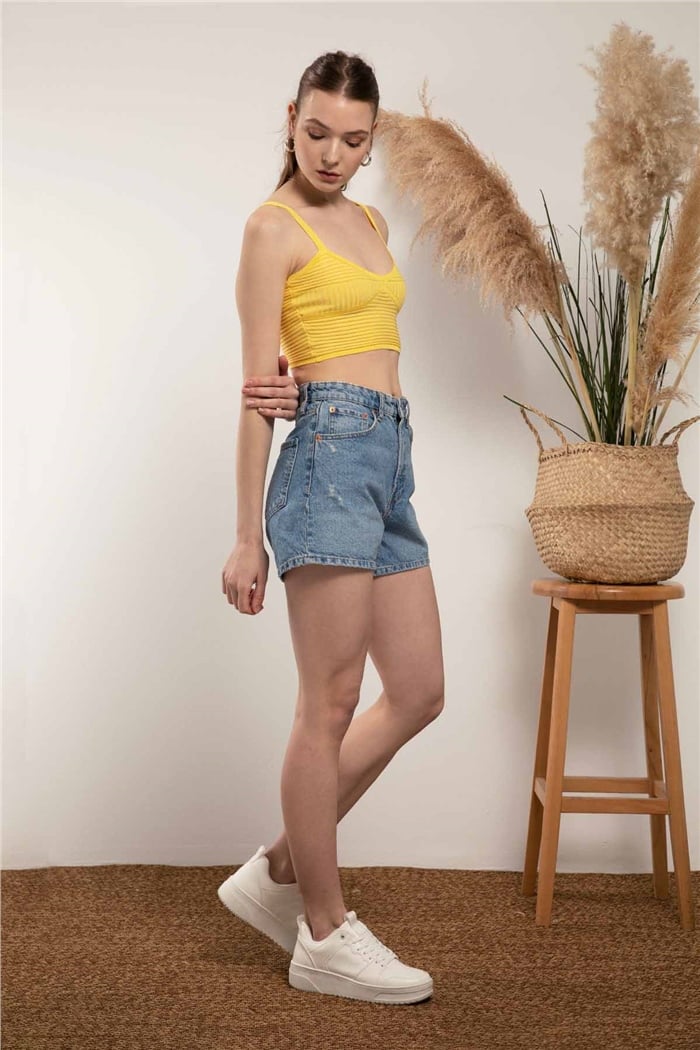 Nisan Crop Triko Atlet  SARI  TT3091-Z