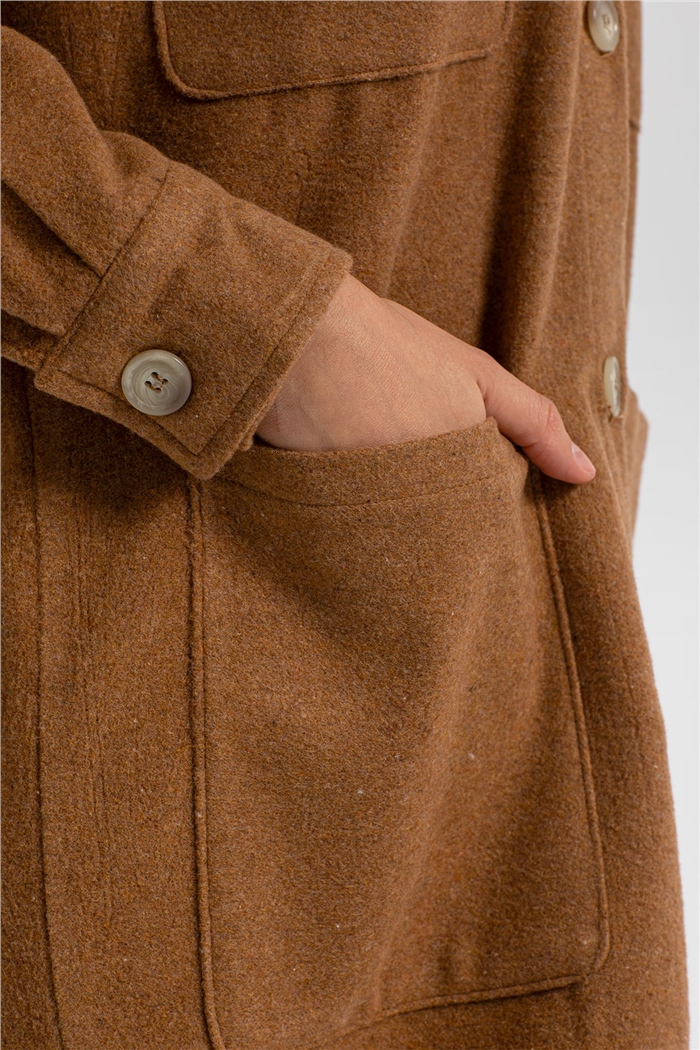 Nisan Düğmeli Mont  CAMEL  N21-1245
