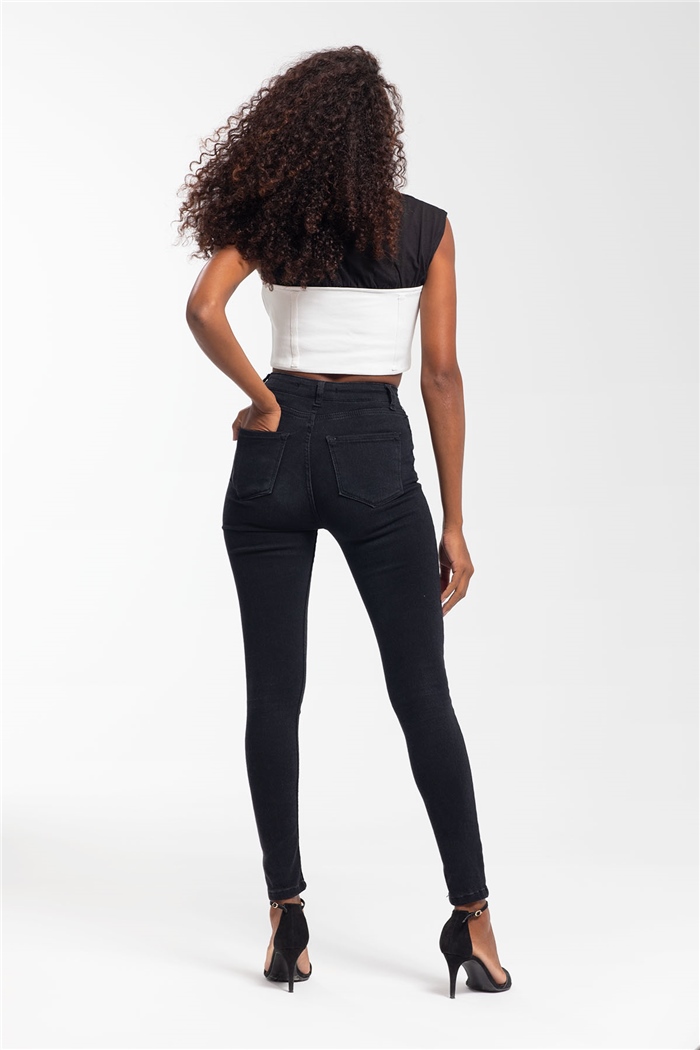 Nisan Garnili Bluz  SİYAH  N21-1161