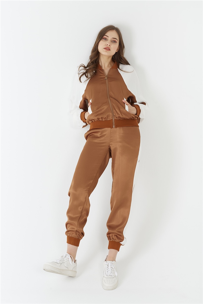 Nisan GARNİLİ BOMBER CEKET  KAHVE  N22-1296