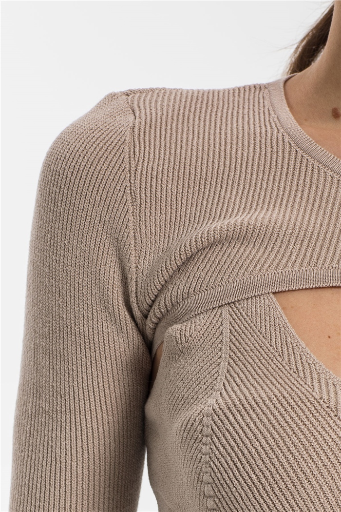 Nisan İçi Atletli Triko Bolero  BEJ  TT3281-Z