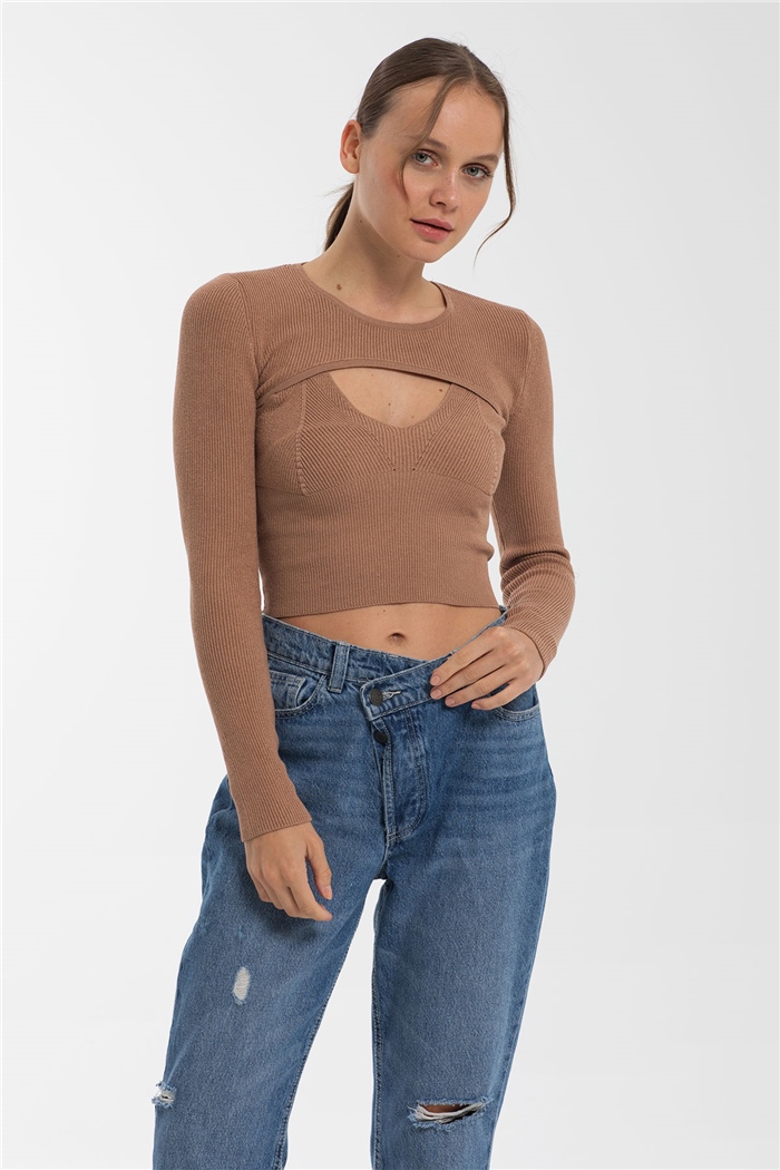 Nisan İçi Atletli Triko Bolero  CAMEL  TT3281-Z