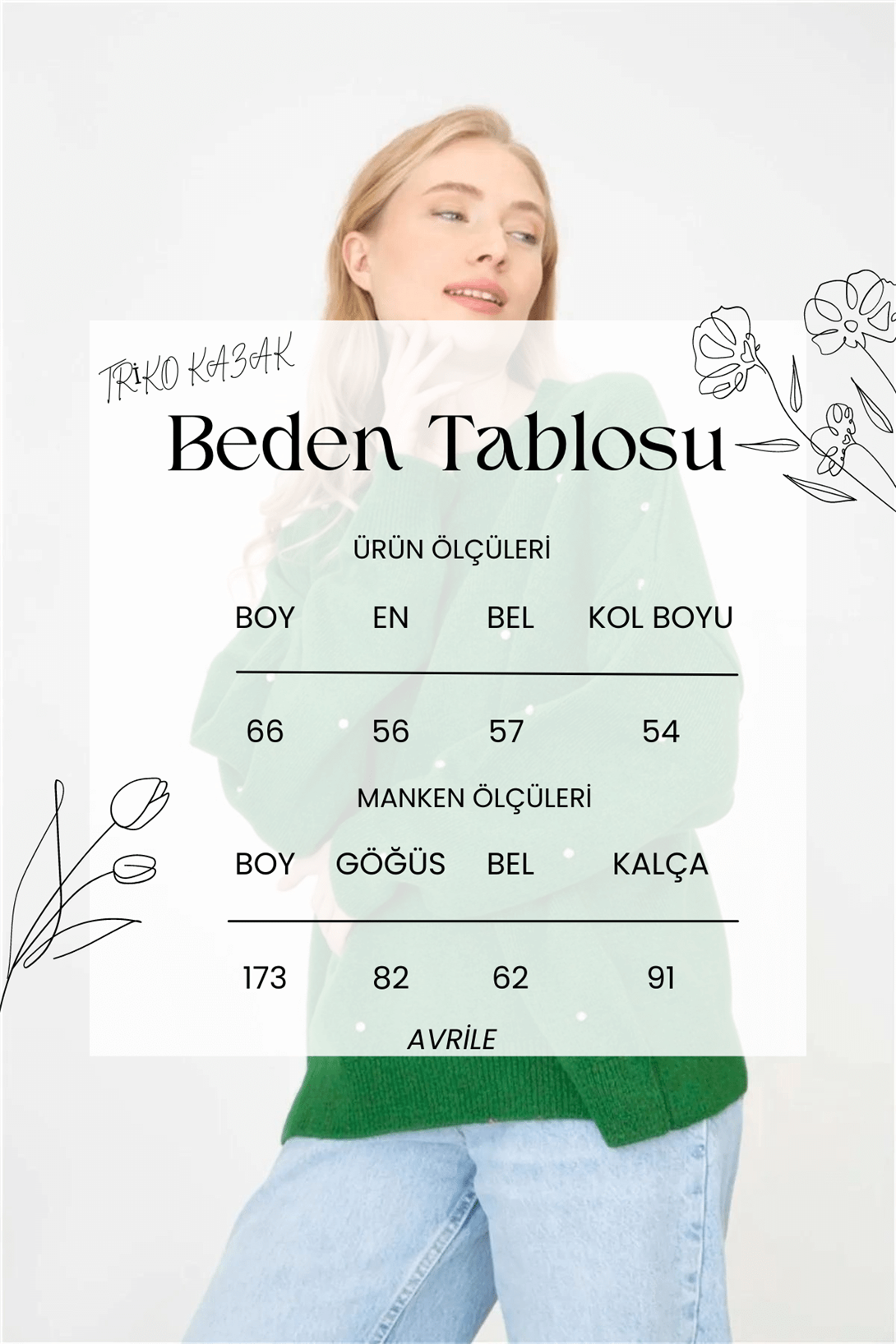 Nisan Kadın Bisiklet Yaka Taşlı Salaş Kazak BENETTON TT3735-Z