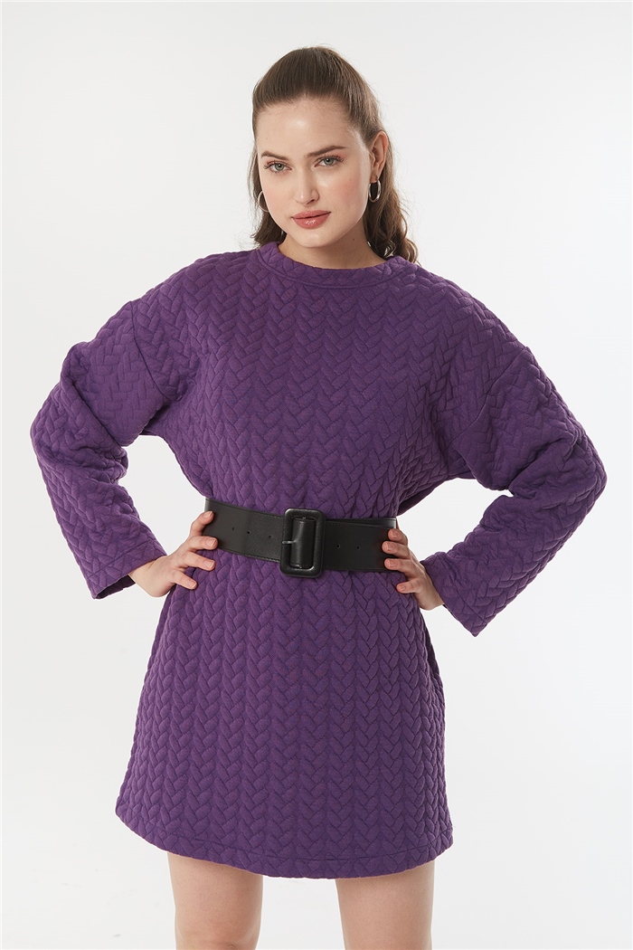 Nisan Kapitone Elbise  MOR  N22-1292