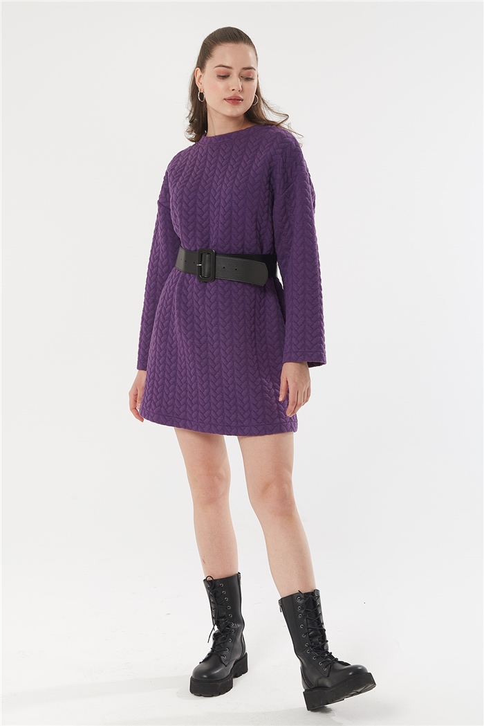 Nisan Kapitone Elbise  MOR  N22-1292