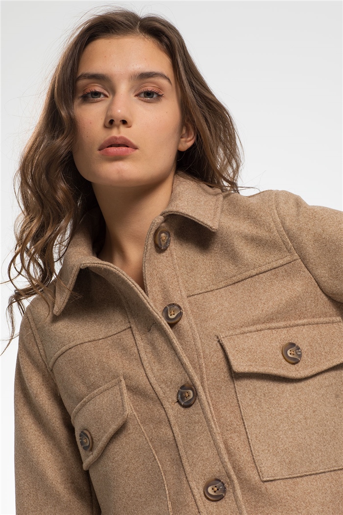 Nisan Kaşe Ceket  CAMEL  N21-1252