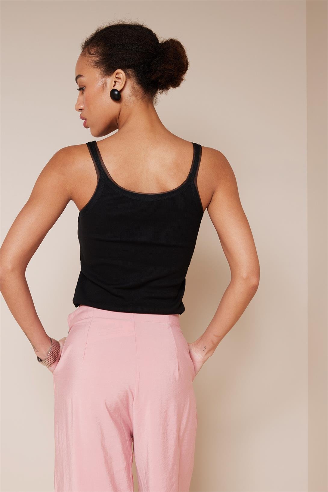 Nisan  KEMER DETAYLI PANTOLON ROSE N25-2088