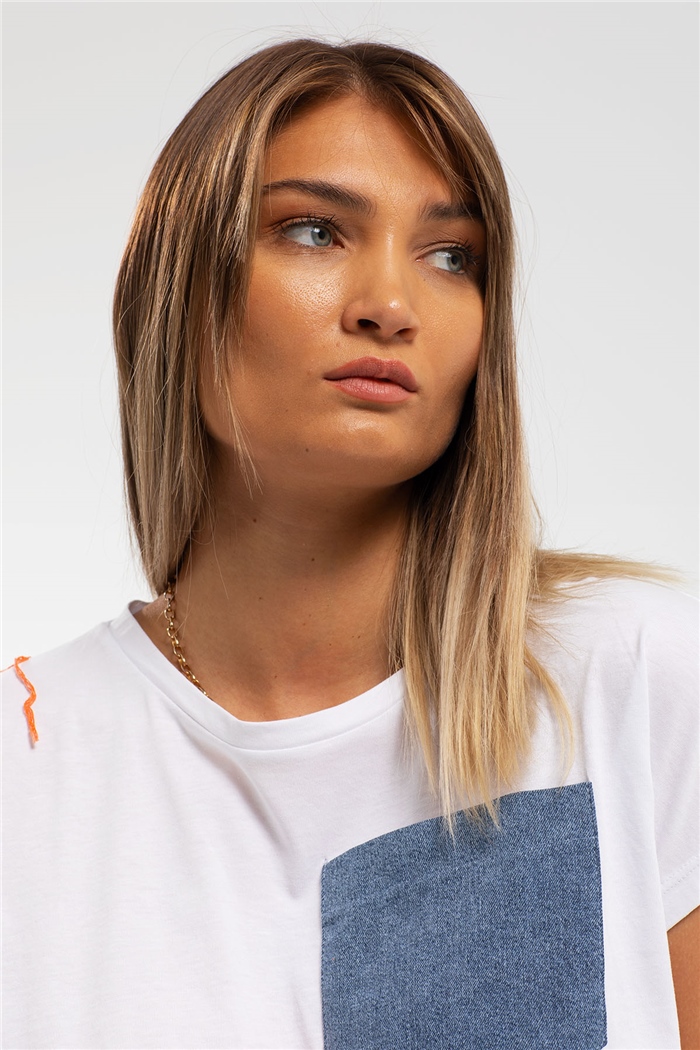 Nisan Kot Cepli Tshirt  BEYAZ  N21-1167