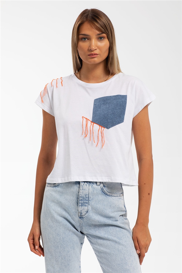 Nisan Kot Cepli Tshirt  BEYAZ  N21-1167