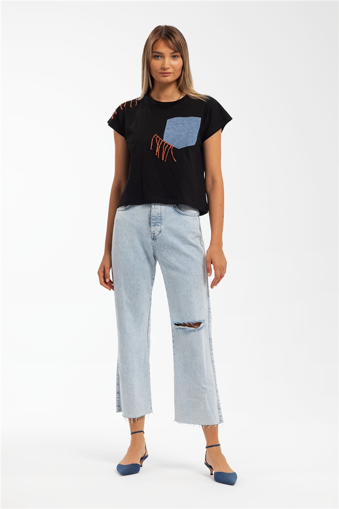Nisan Kot Cepli Tshirt  SİYAH  N21-1167