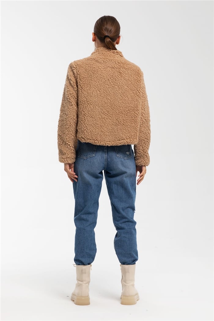 Nisan Kürklü Mont  CAMEL  N21-1234
