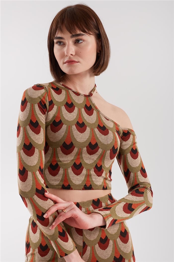 Nisan Omuz Dekolteli Bluz  CAMEL  N21-1265