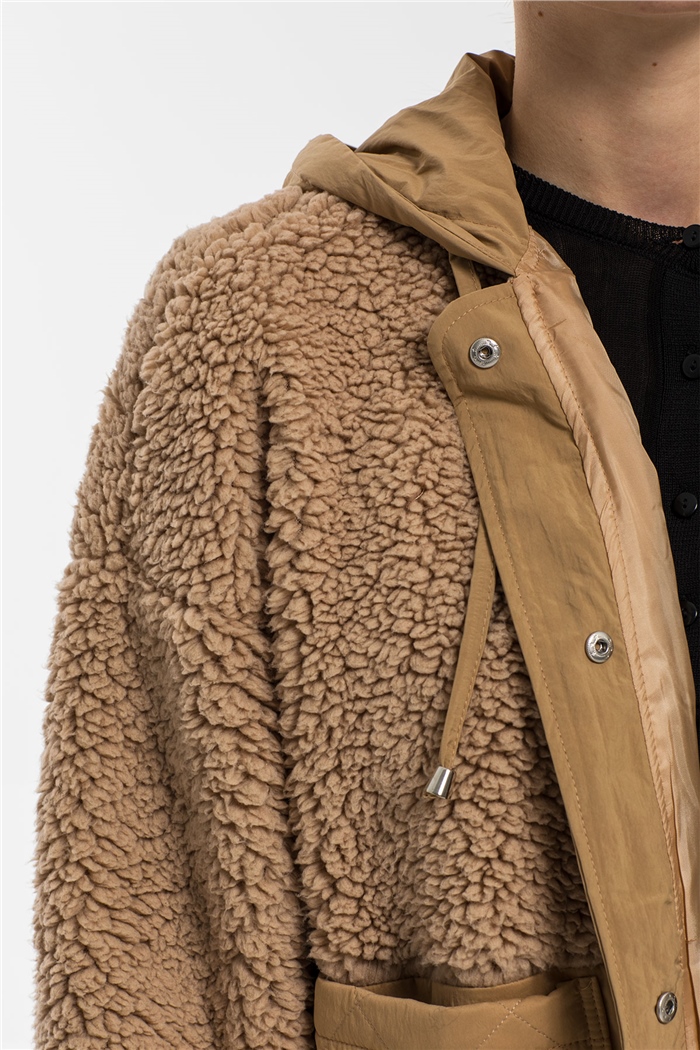 Nisan Peluş Mont  CAMEL  N21-1233