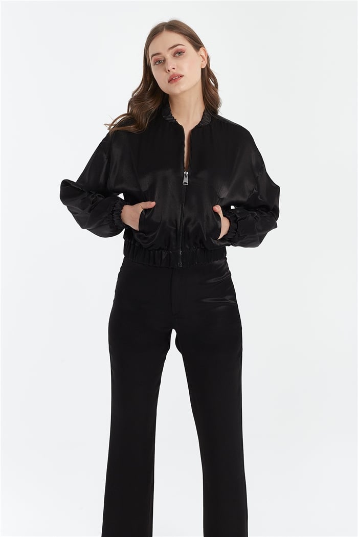 Nisan SATEN BOMBER CEKET  SİYAH  N22-1301