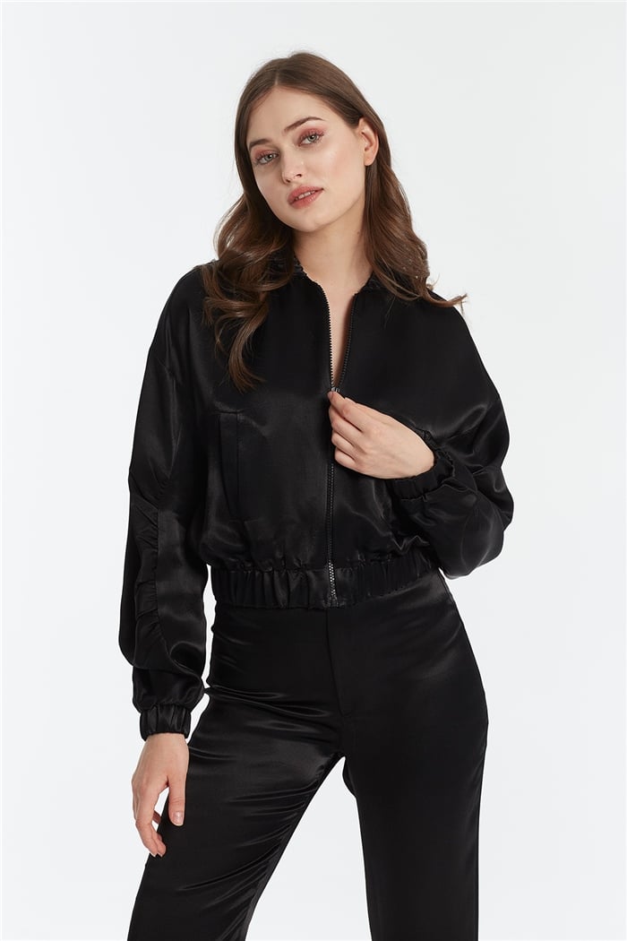 Nisan SATEN BOMBER CEKET  SİYAH  N22-1301