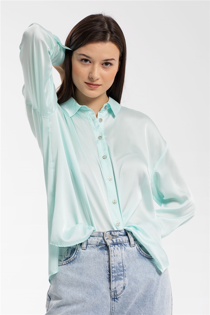 Nisan Saten Gömlek  MİNT  N21-1206