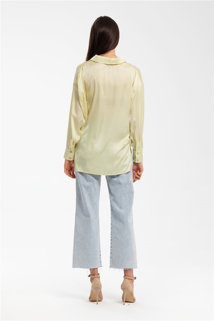Nisan Saten Gömlek  SARI  N21-1206