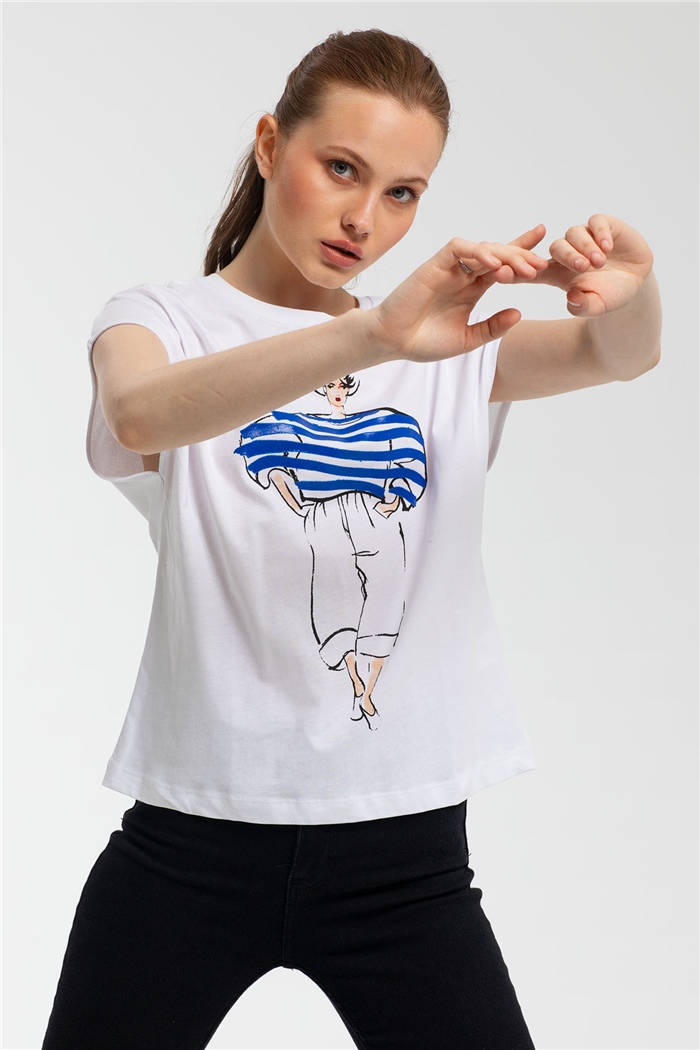 Nisan T-Shirt  BEYAZ  N21-1085
