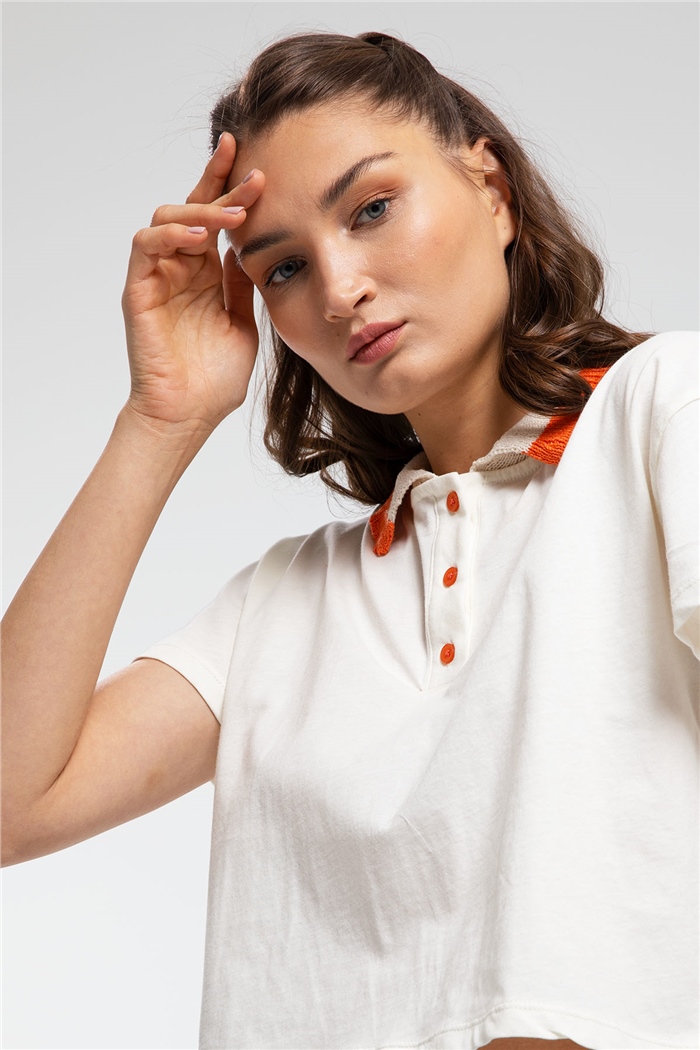 Nisan T-Shirt  EKRU  N21-1099