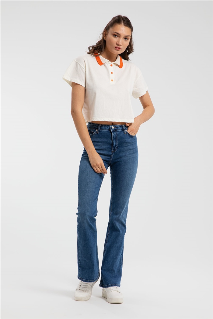 Nisan T-Shirt  EKRU  N21-1099