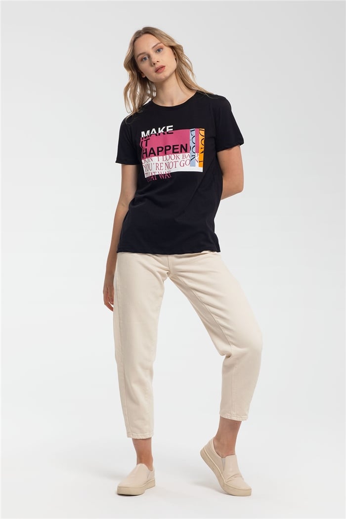 Nisan T-Shirt  SİYAH  N21-1086