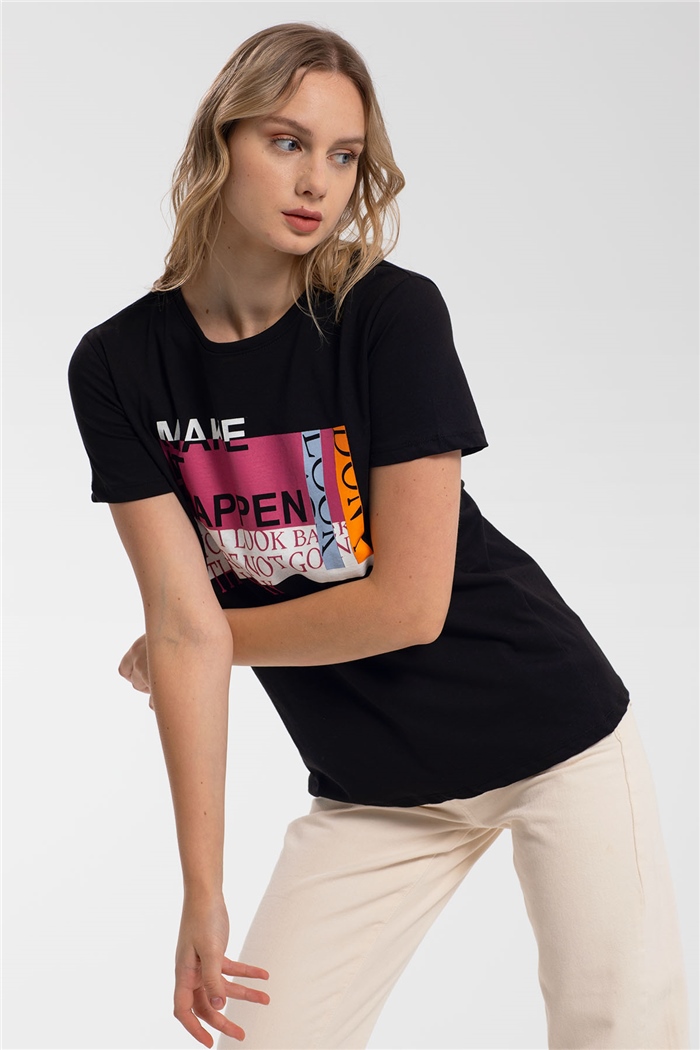 Nisan T-Shirt  SİYAH  N21-1086