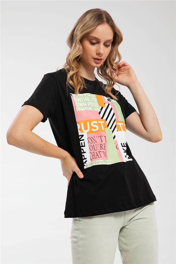 Nisan T-Shirt  SİYAH  N21-1087