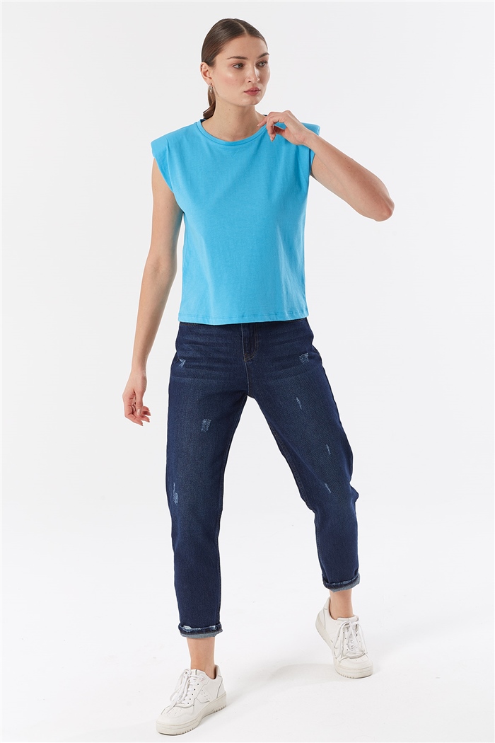 Nisan VATKALI T-SHIRT  AQUA  N22-1325