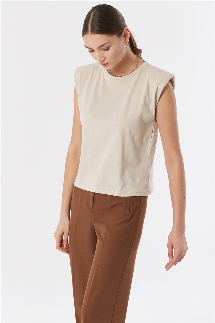 Nisan VATKALI T-SHIRT  BEJ  N22-1325