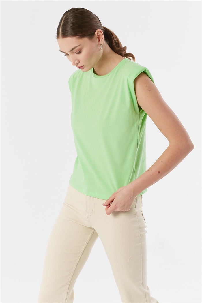 Nisan VATKALI T-SHIRT  ELMA YEŞİLİ  N22-1325