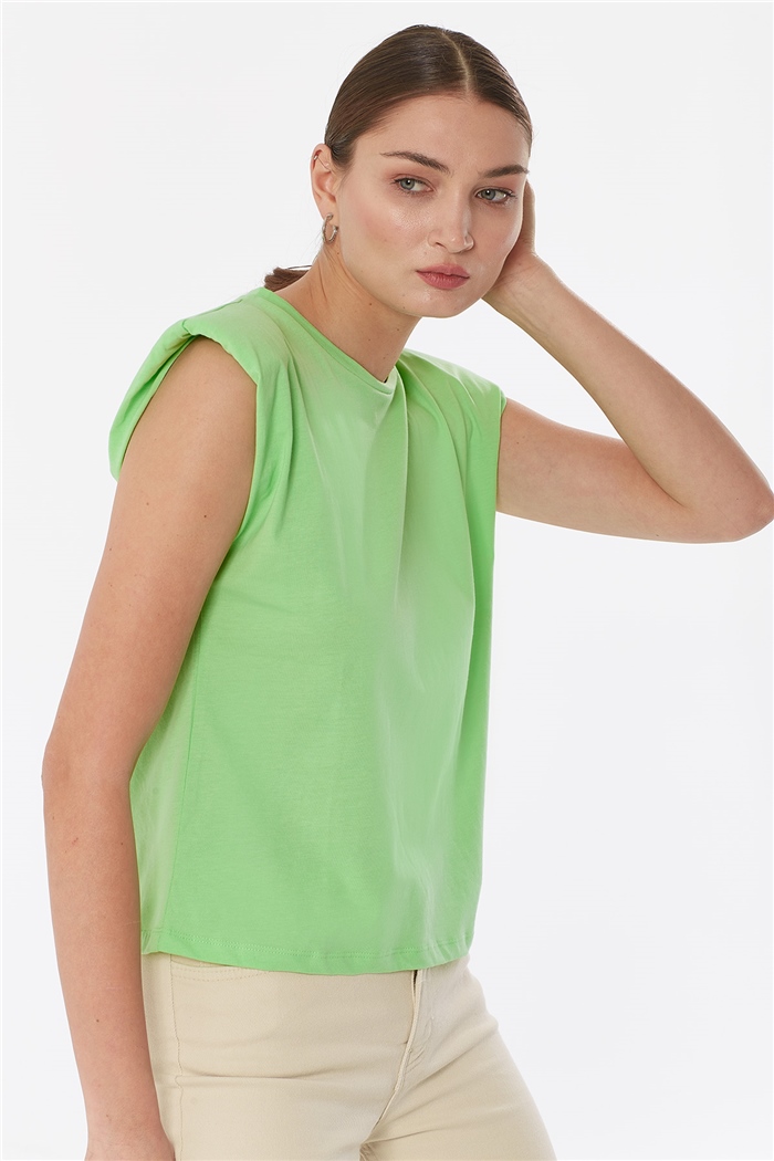 Nisan VATKALI T-SHIRT  ELMA YEŞİLİ  N22-1325