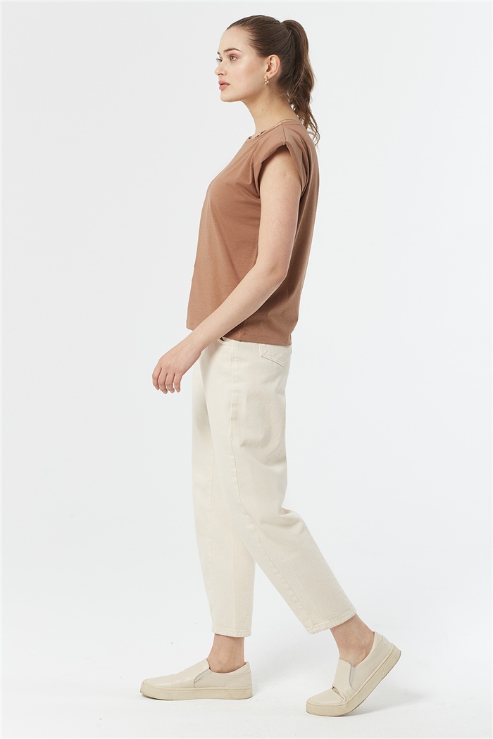 Nisan VATKALI T-SHIRT  KAHVE  N22-1325