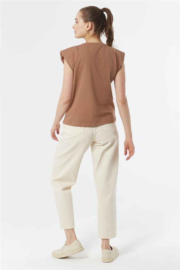 Nisan VATKALI T-SHIRT  KAHVE  N22-1325