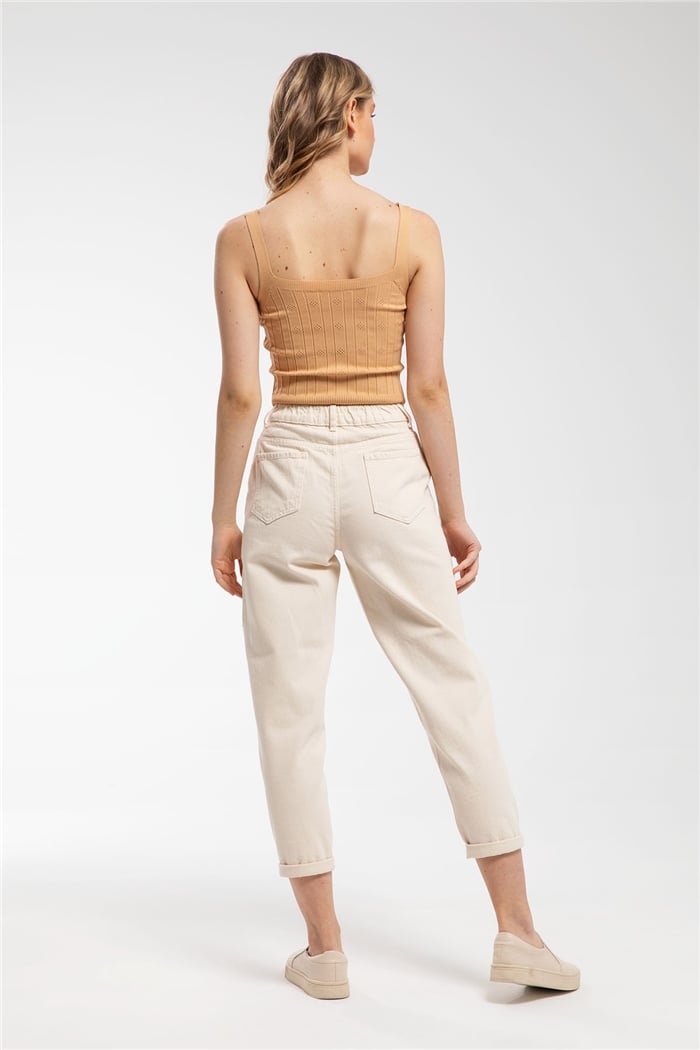 Avrile Ajurlu Kalın Fitilli Triko Atlet  CAMEL  A91795-S