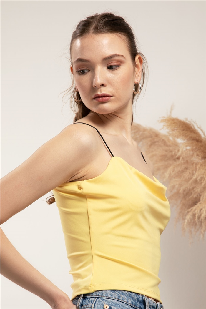 Avrile Askılı Bluz  SARI  A21-10373