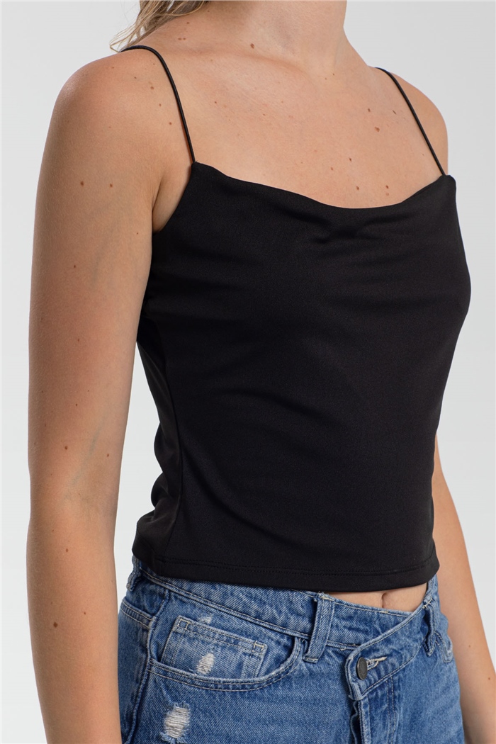 Avrile Askılı Bluz  SİYAH  A21-10373