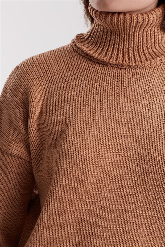 Avrile Balıkçı Yaka Triko Kazak  CAMEL  A91930-S