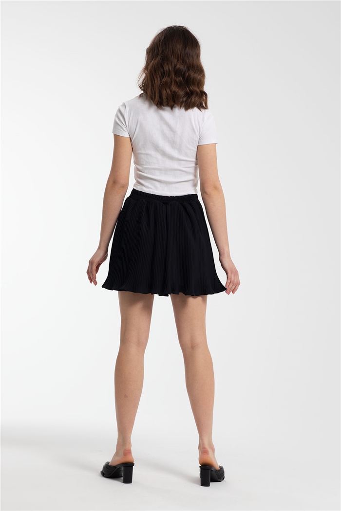 Avrile Beli Lastikli Etek  SİYAH  A21-10386