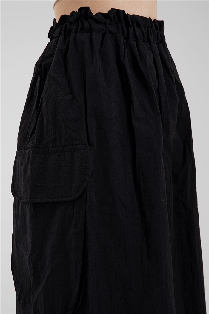 Avrile Beli Lastikli Etek  SİYAH  A21-10451