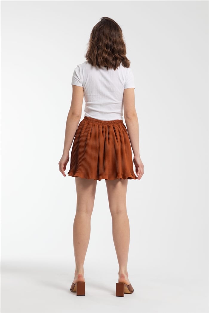 Avrile Beli Lastikli Etek  TABA  A21-10386