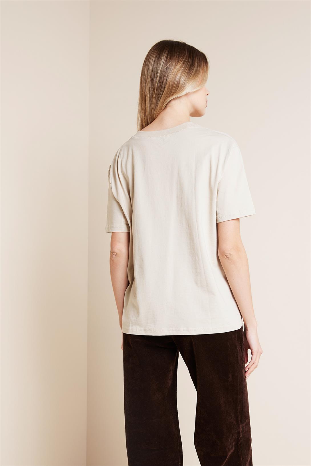 Avrile  BİSİKLET YAKA KISA KOLLU T-SHIRT BEJ A25-10341